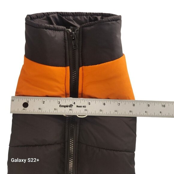 Adjustable Two-Tone Padded Dog Jacket With Zipper & D-Ring Leash Attachment - Picture 12 of 12